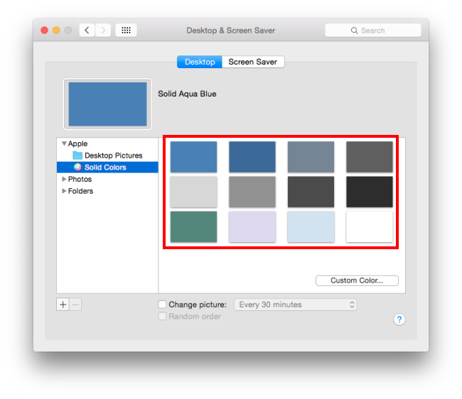 Select a colour from the right-hand panel